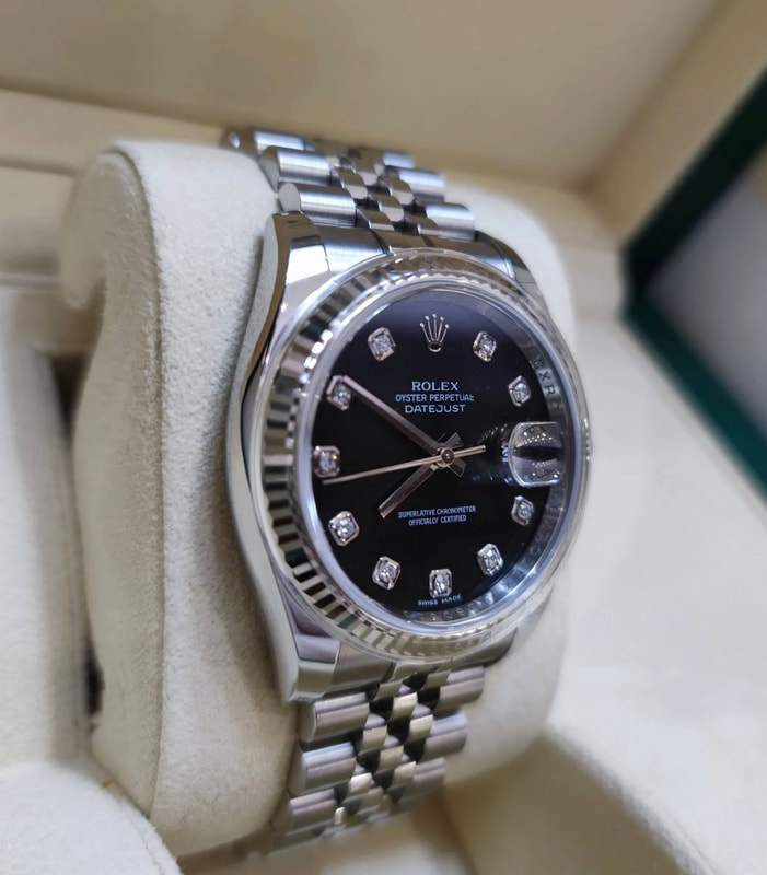Rolex Datejust 36mm Black Diamond Dial 116234 (Used)