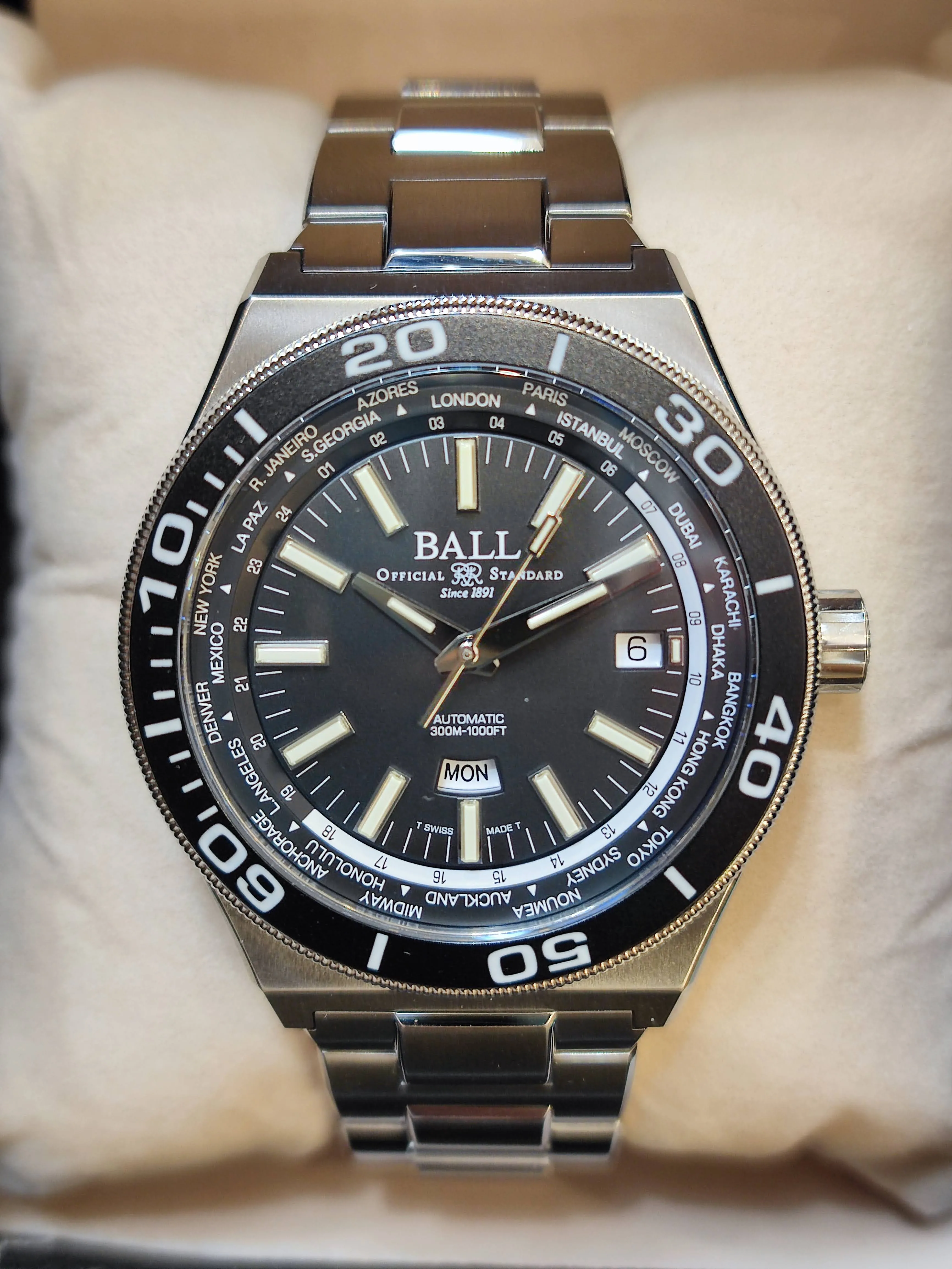 BALL Roadmaster Worldtime 42mm DG3032A-S-BKBK