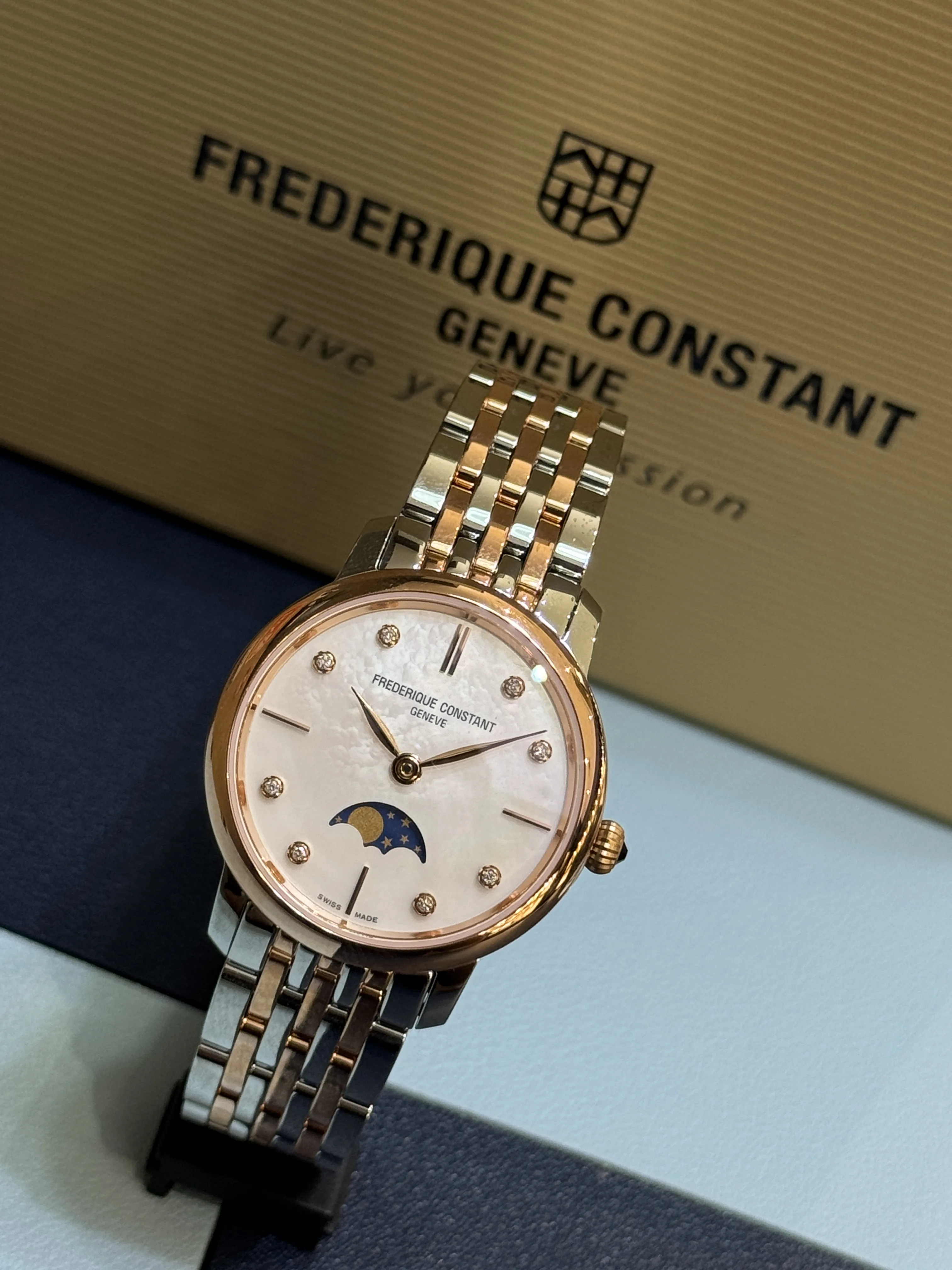 SLIMLINE LADIES | MOONPHASE | FC-206MPWD1S2B