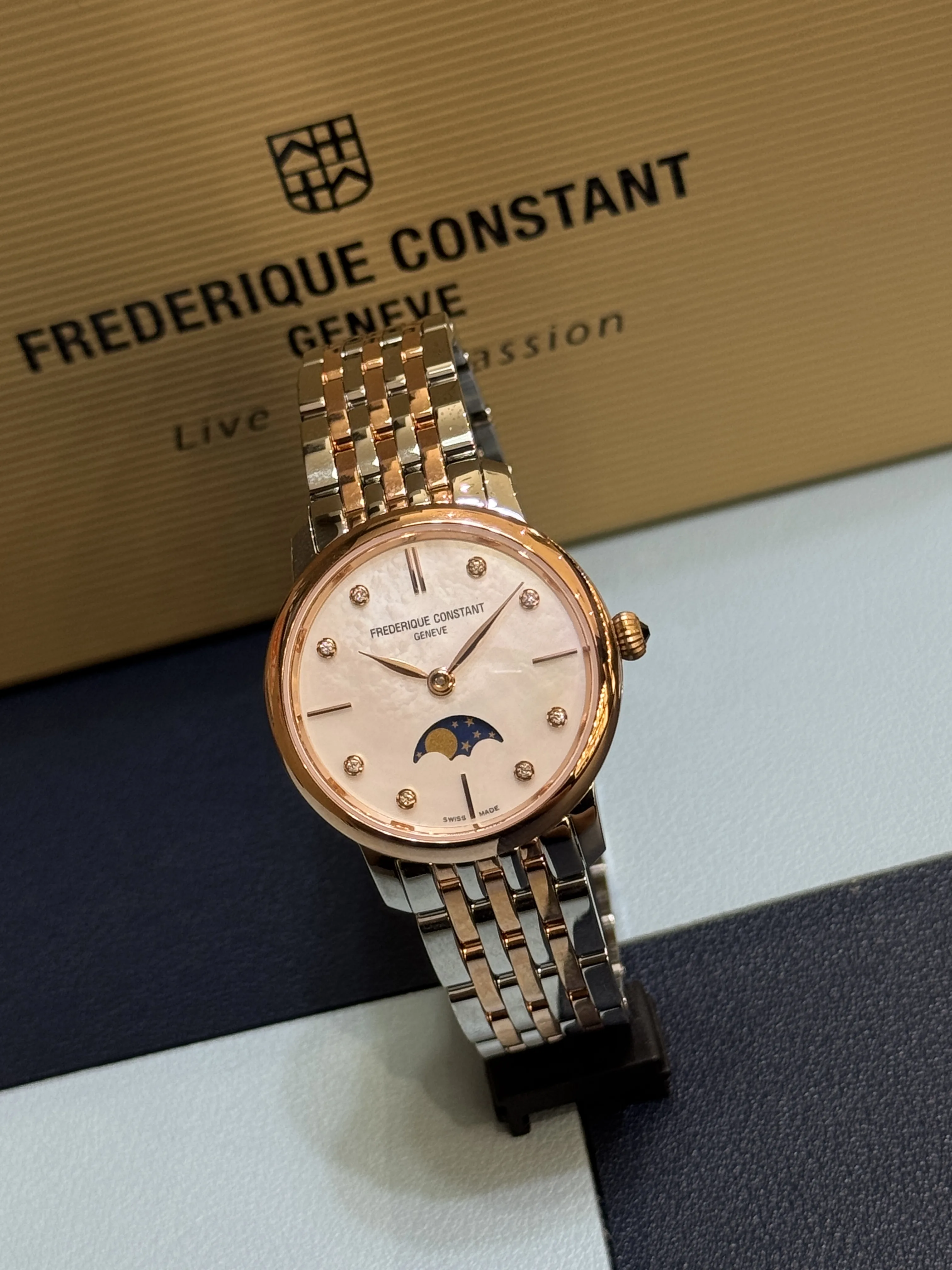 SLIMLINE LADIES | MOONPHASE | FC-206MPWD1S2B