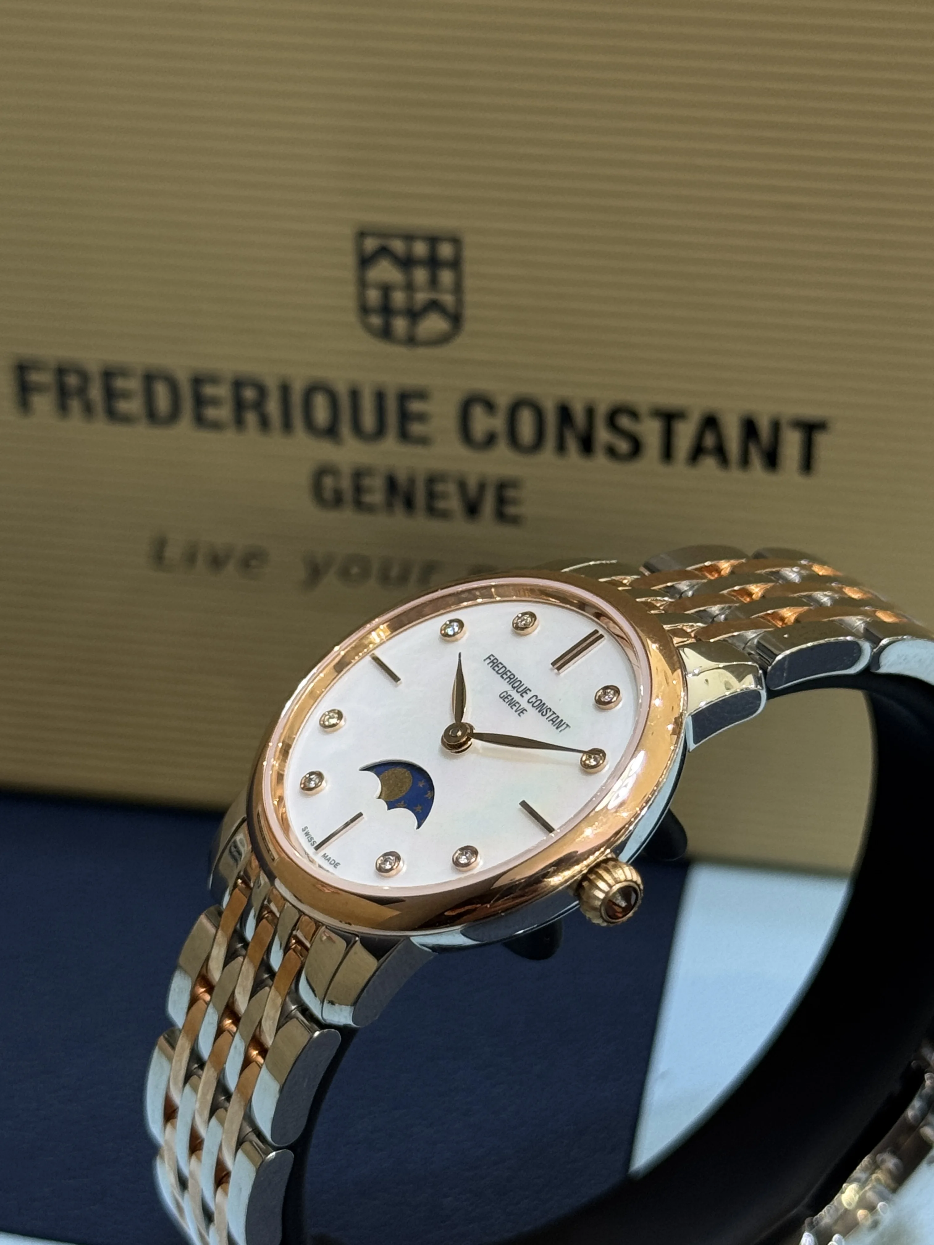 SLIMLINE LADIES | MOONPHASE | FC-206MPWD1S2B