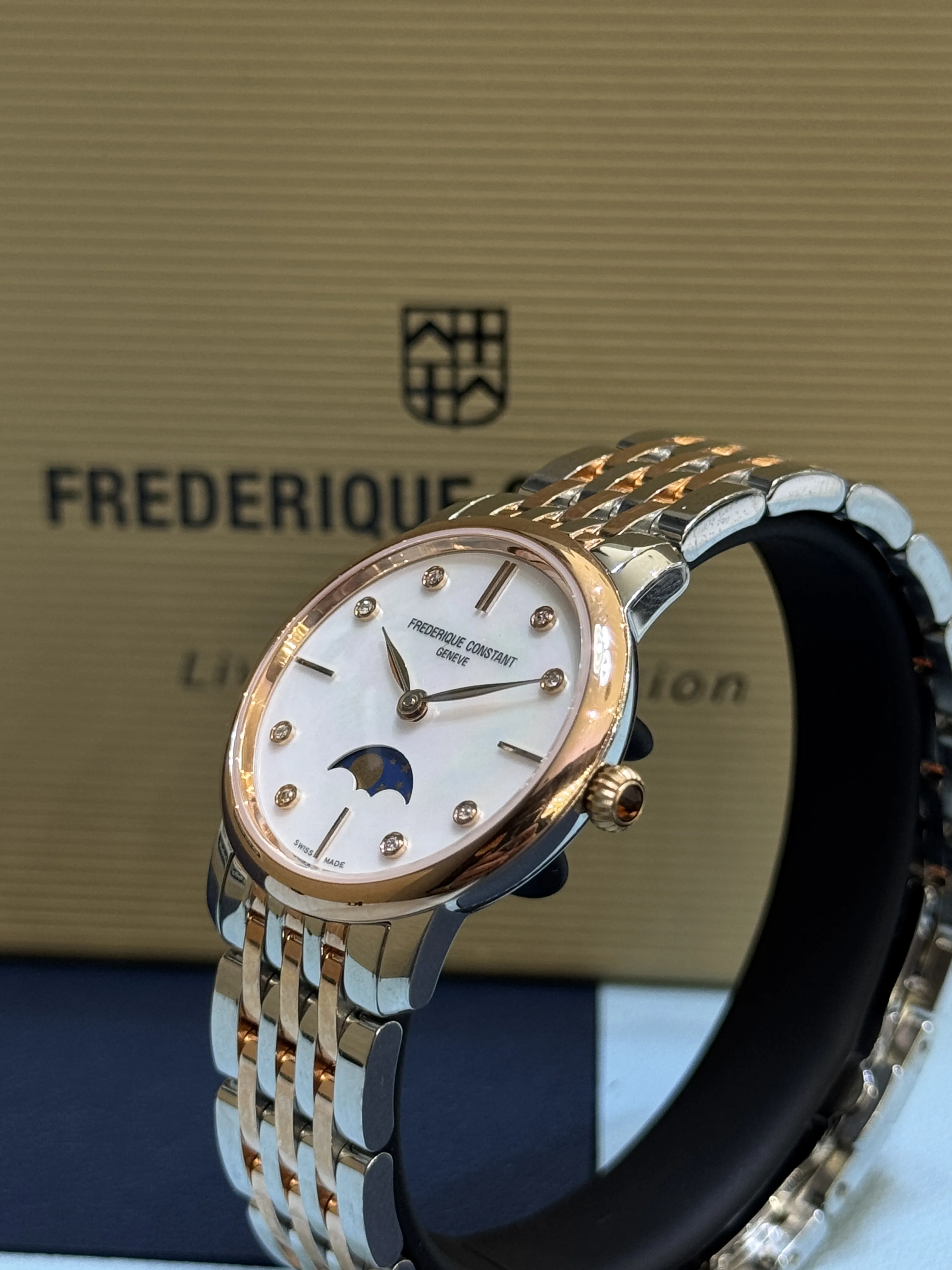 SLIMLINE LADIES | MOONPHASE | FC-206MPWD1S2B