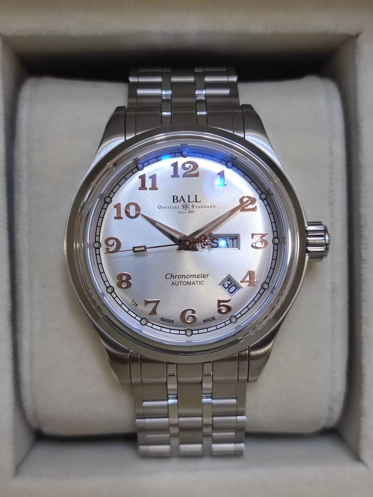 BALL Trainmaster Cleveland Express 41mm NM1058D-SCJ-SLRG