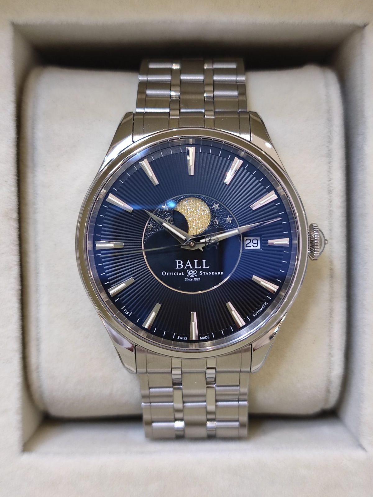 BALL Trainmaster MOON Phase 40mm NM3082D-SJ-BK