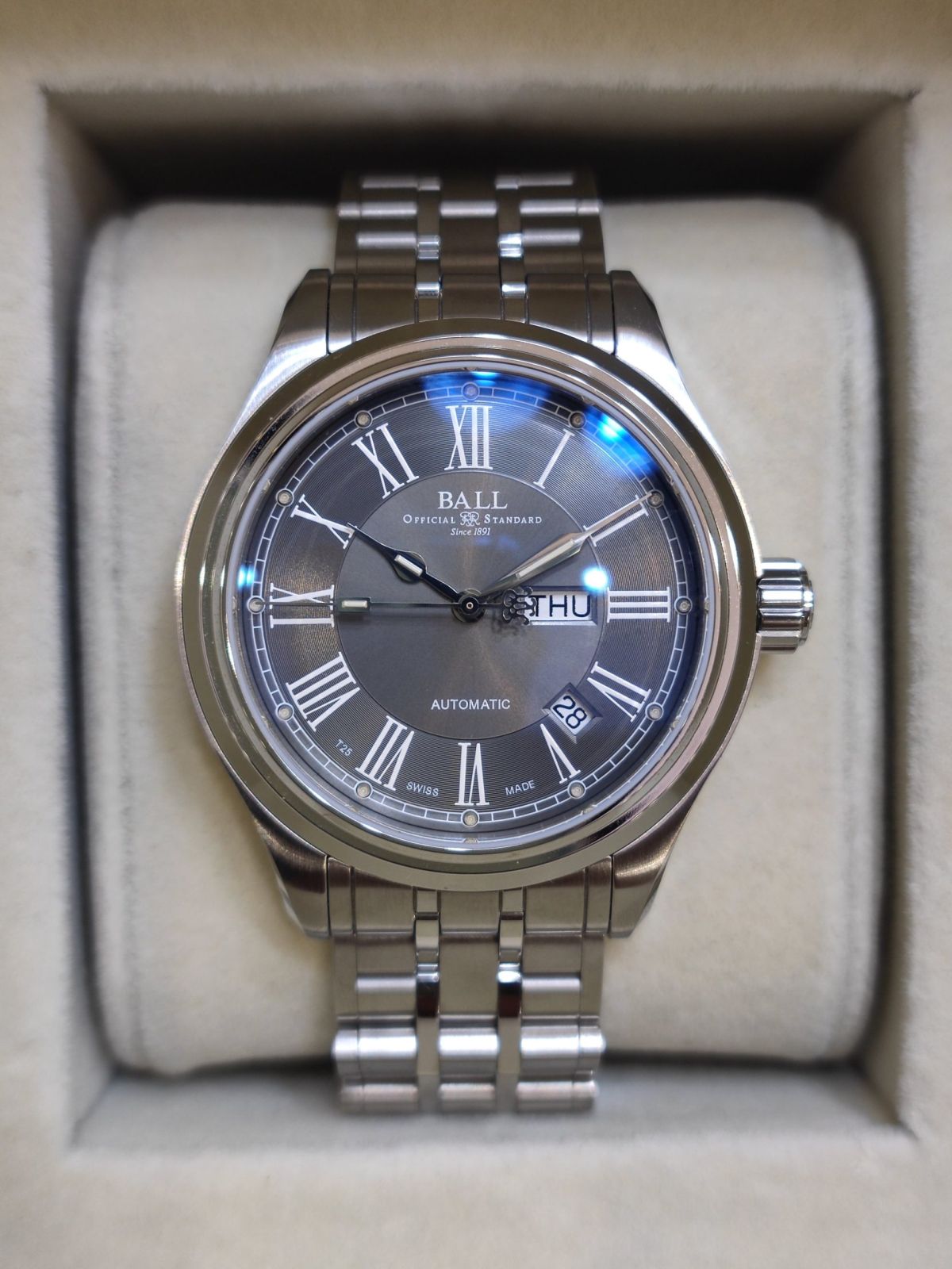 BALL Trainmaster Roman 41mm NM1058D-S4J-GY