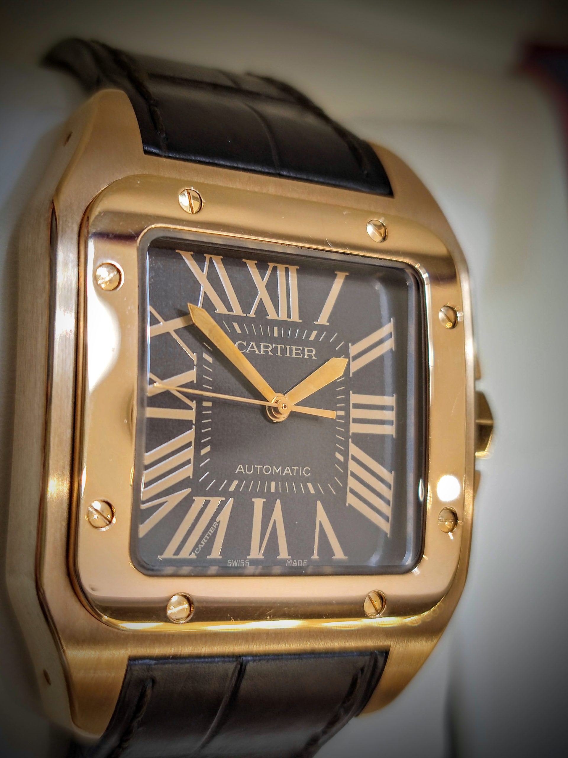 Cartier santos 100 xl rose online gold