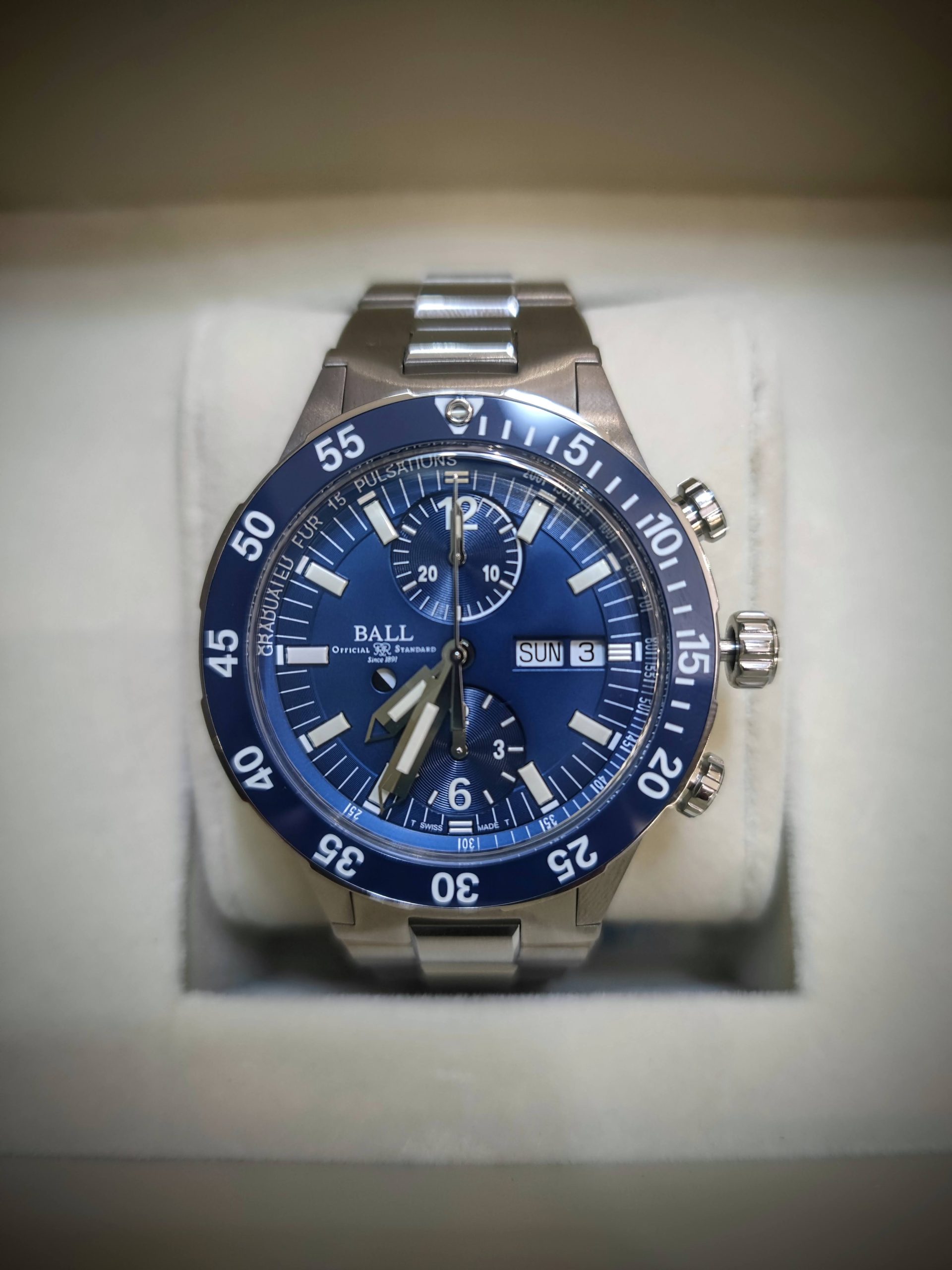 BALL WATCH ROADMASTER RESCUE CHRONOGRAPH DC3030C S1 BE BLUE DIAL