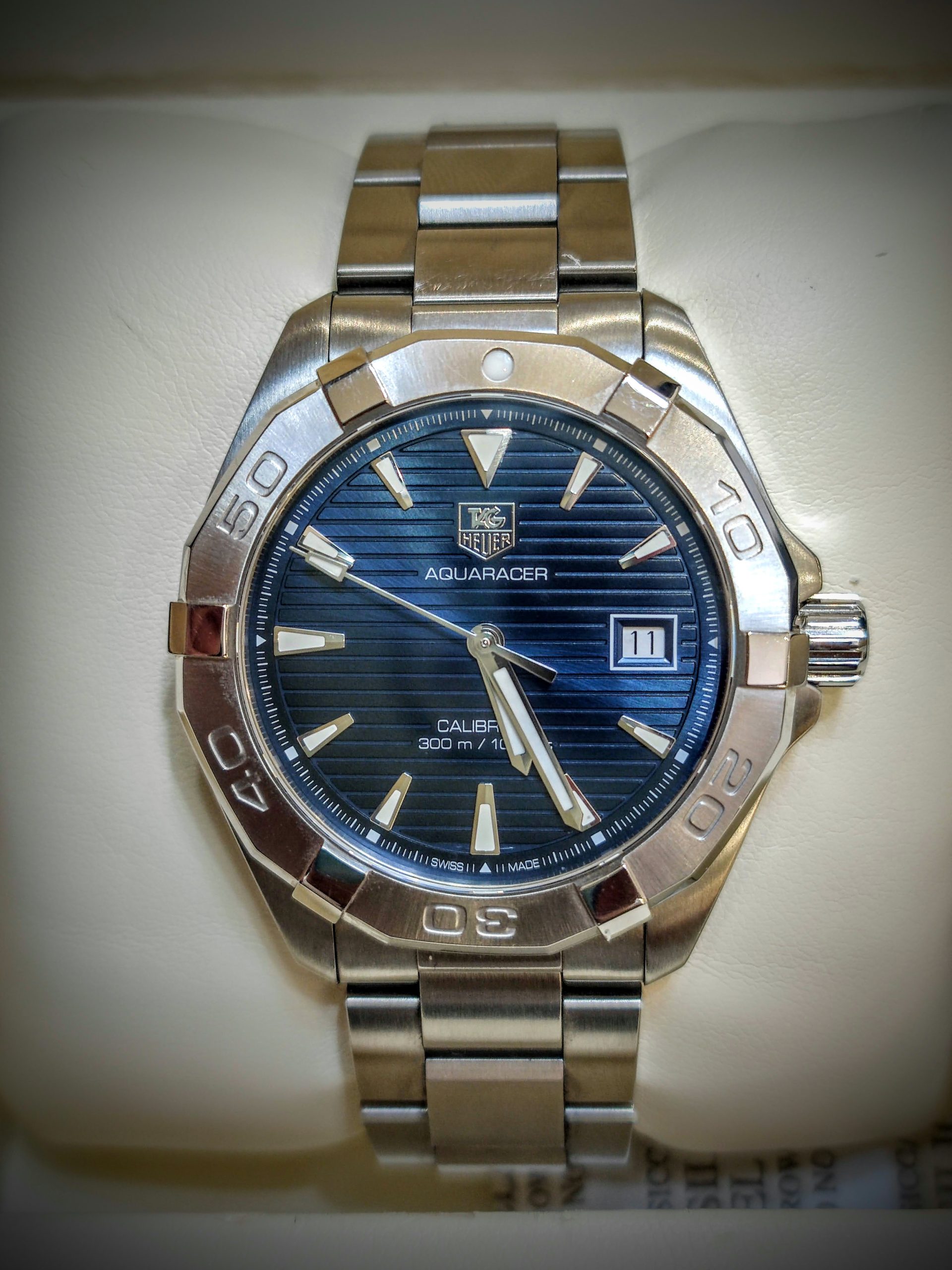 B2568 TAG HEUER CARRERA CALIBRE 5 300M AUTOMATIC BLUE DIAL